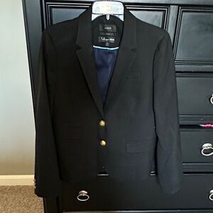 J. Crew Black Blazer with Gold Buttons